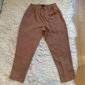 Zara skinny ankle length camel trouser